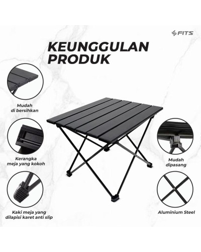 FITS Steel Base Folding Table