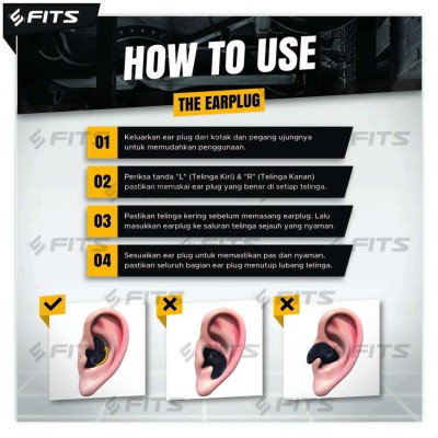 FITS Nose Clip & Ear Plug Renang