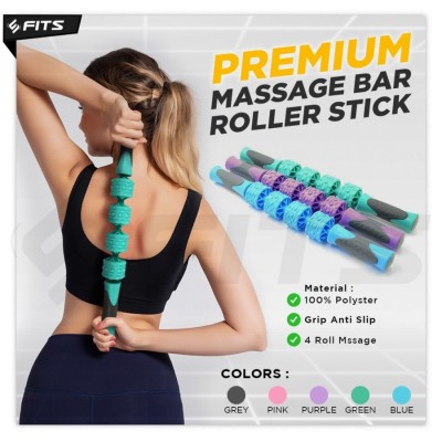 FITS Premium Yoga Massage Bar Roller Stick